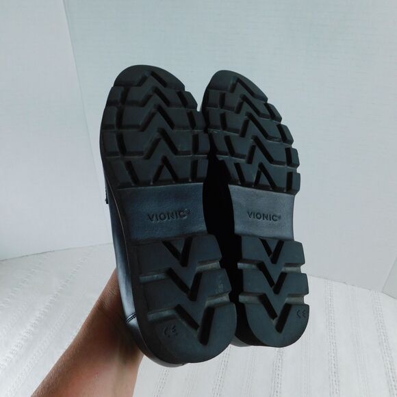 Vionic Women's Cheryl II Loafers Black 7.5 (fits like 7)  Leather Comfort MINT! - Picture 8 of 14